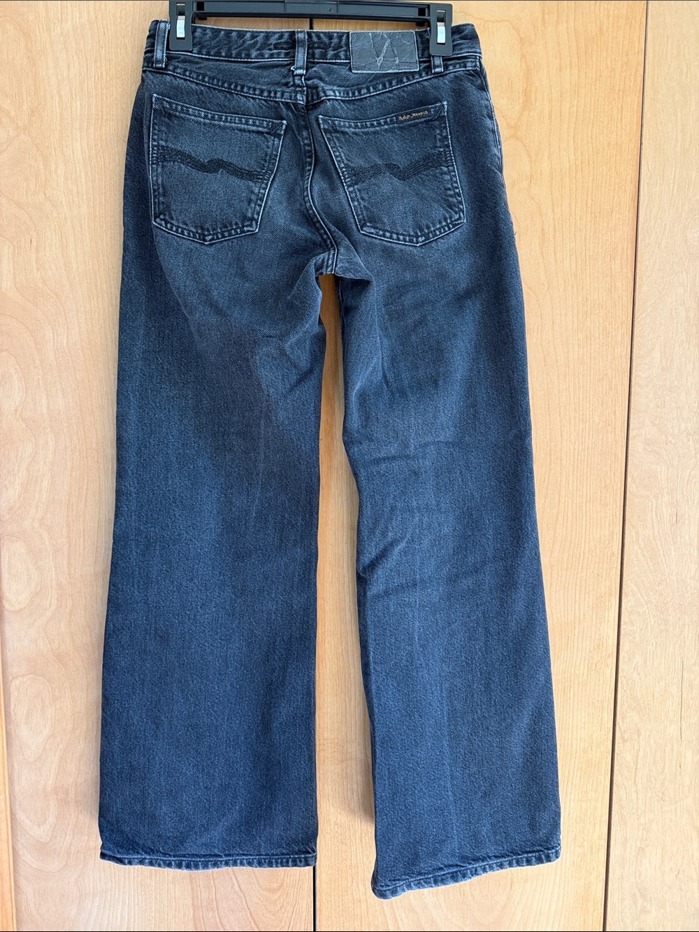 Nudie Jeans Women’s Black Wide-Leg Jeans - Classic Mid-Rise Style - Picture 5 of 6